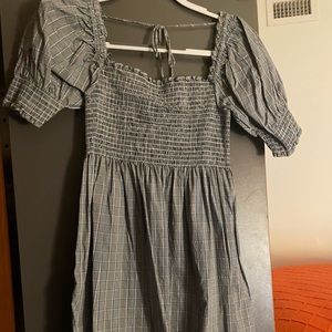 Hill House grey plaid nap dress